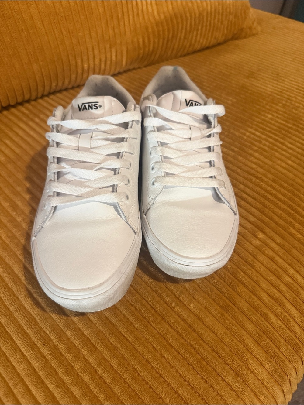 Vans Women’s White Low-Top Lace-Up Sneakers